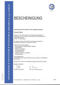 Fachkunde nach &sect; 9 Abs. 2 Nr. 3 Entsorgungsfachbetrieb Verordnung (EfbV) Dominik Reich